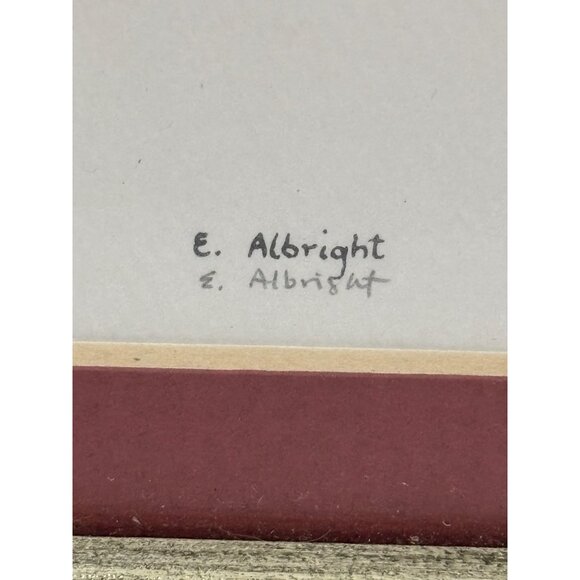 Limited Edition Hummingbird & Flower Print By E. Albright Framed Artwork 2110/25 - Picture 7 of 7